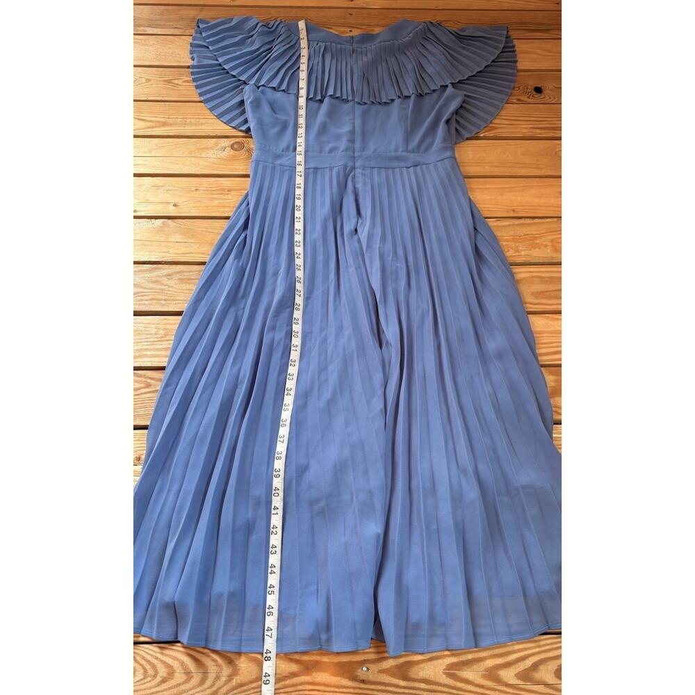 Ivy City Co NWOT Women’s Alice in Wonderland Pleated Dress Size L Blue M3 - Picture 7 of 8
